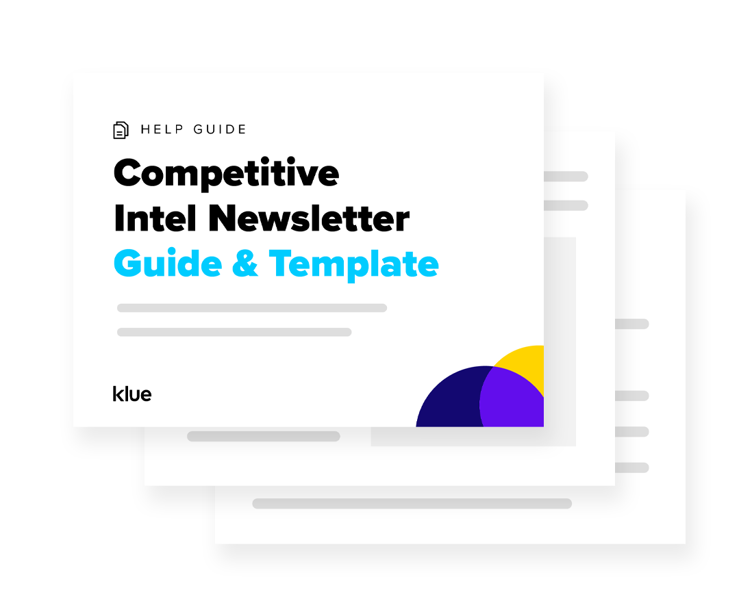 Competitive Newsletter Guide and Template - Landing page feature